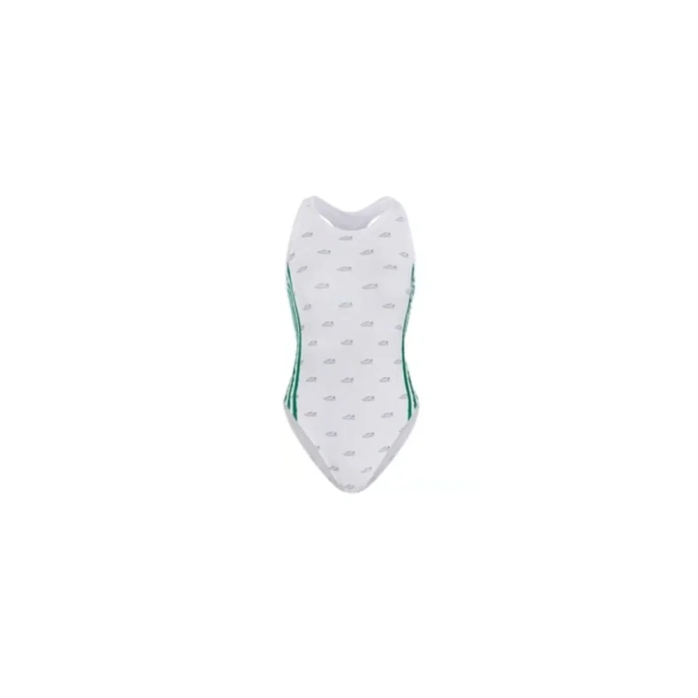 Adidas Racerback Bodysuit White/Green Stripe Logo Print‎ XXL  NWT MSRP $48